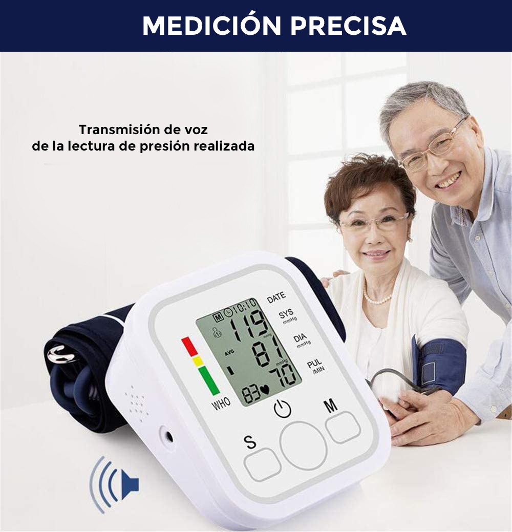 Tensiometro Digital Brazo Con Voz Medidor Presion Arterial